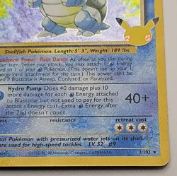 Blastoise 2/102 - Celebrations - Holo Rare - NM - Image 5