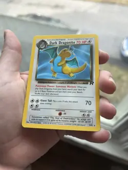 Dark Dragonite ERROR Stage 2 5/82 Non-Holo Team Rocket WOTC Pokemon - Image 2