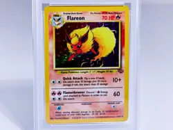 POKEMON - PSA 8 - FLAREON HOLO - GRADED - 1999 Wizards Jungle #3 3/64 - Image 3