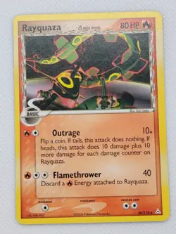 Rayquaza 26/110 Delta Species Light Play Non-Holo Pokemon - Image 1