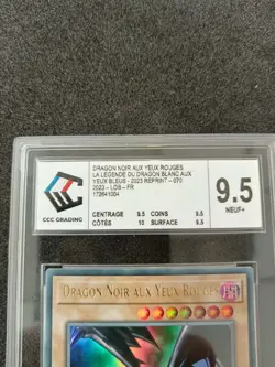 Carte YU-GI-OH - LOB-FR070 - FR -Dragon Noir aux Yeux Rouges - CCC 9.5 - - Image 2