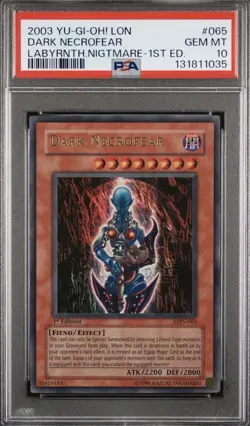 Yu-Gi-Oh! Dark Necrofear LON-065 1st Edition PSA 10 Gem Mint Ultra Rare - Image 1