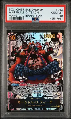 2024 ONE PIECE JPN OP09-EMPERORS IN THE NEW WORLD #093 MARSHALL D. TEACH PSA 10 - Image 1