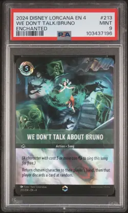 Disney Lorcana - We Don't Talk About Bruno - Enchanted - PSA 9 - Image 1