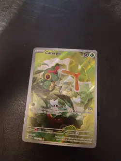 Caterpie Scarlet & Violet Illustration Rare Card 172/165 Near Mint Condition - Image 1
