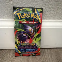 Pokemon Phantasmal Flames Mega Evolution Booster Pack Gengar English 10 Cards - Image 1