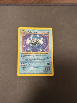 Poliwrath 013/102 Base Set (Shadowless) Holo Pokemon Card - Image 1