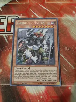1x Darklord Nasten DESO-EN032 1st Secret Rare NM Yugioh Card - Image 1