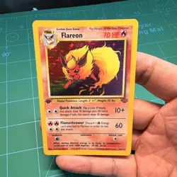 Pokemon Flareon 1st Edition Holo Rare Jungle English Card 1999 (LP) - Image 1