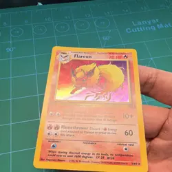 Pokemon Flareon 1st Edition Holo Rare Jungle English Card 1999 (LP) - Image 3