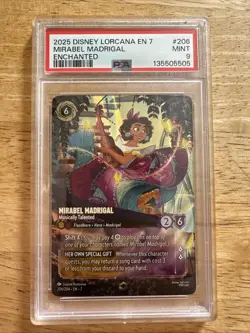 2025 Disney Lorcana Mirabel Madrigal Enchanted Archazia’s Island PSA 9 206/204 - Image 1