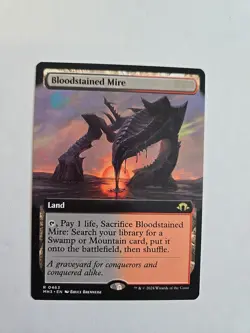 Magic the Gathering Bloodstained Mire (Extended Art) Modern Horizons 3 Regular - Image 1