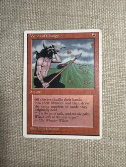 MTG Magic the Gathering Winds of Change 4th Edition 1995 LP - Image 1