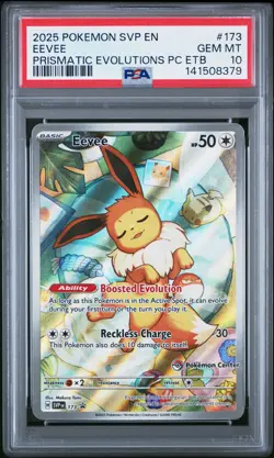 2025 POKEMON SVP EN-SV BLACK STAR PROMO #173 EEVEE PSA 10 - Image 1