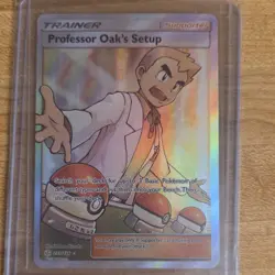 Pokemon Professor Oak's Setup Full Art Ultra Rare Holo 233/236 Sm-Cosmic Eclipse - Image 1