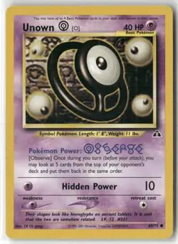 Pokemon Unown [O] 69/75 Unlimited Neo Discovery Common - Image 1
