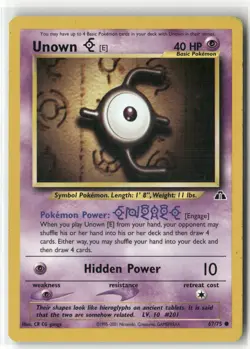 Pokemon Unown [E] 67/75 Unlimited Neo Discovery Common - Image 1