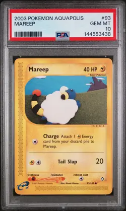 2003 POKEMON AQUAPOLIS #93 MAREEP PSA 10 - Image 1