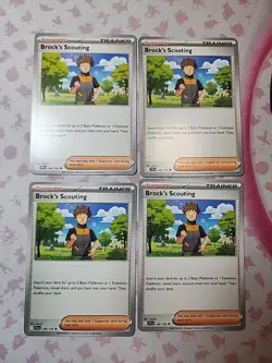 4x Brock's Scouting 146/159 Journey Together Pokemon Playset x4 - Image 1