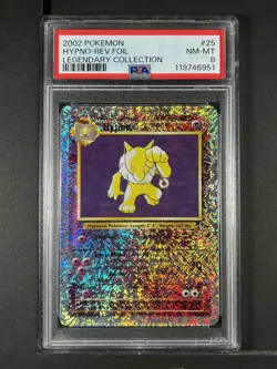 Hypno Reverse Foil #25 2002 Pokemon Legendary Collection PSA 8 250001 - Image 1