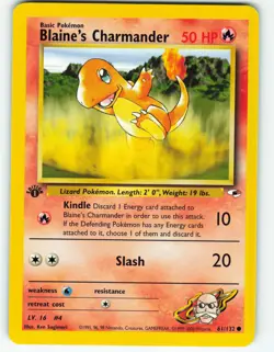 Blaine's Charmander - 1st Edition - 61/132 Gym Heroes - Pokemon TCG - 2000 - Image 1
