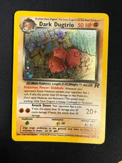Dark Dugtrio - 6/82 - Holo Rare - Unlimited Edition Team Rocket (LP) Pokemon - Image 1