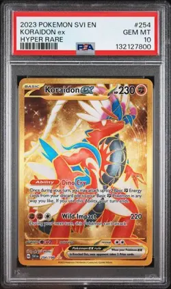 2023 POKEMON SVI EN-SCARLET & VIOLET HYPER RARE #254 KORAIDON EX PSA 10 - Image 1
