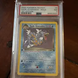Pokemon Team Rocket Dark Gyarados 8/82 1st Edition Holo Rare PSA 7 2000 - Image 1