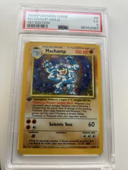 Pokemon TCG Machamp 1st Edition Holo PSA 5 Deck Exclusives 8/102 1999 - Image 2