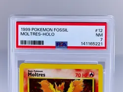 POKEMON * PSA 7 * MOLTRES - HOLO - RARE GRADED 1999 WIZARDS NM #12 12/62 - Image 3