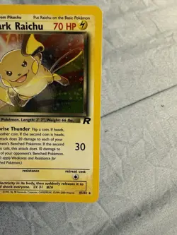 Dark Raichu 83/82 Pokemon Team Rocket Holo 1st Edition *Secret Rare* - Image 4