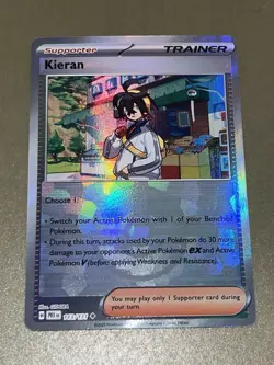 Pokemon TCG Kieran Trainer (Poke Ball Pattern) 113/131 Prismatic Evolutions Holo - Image 2