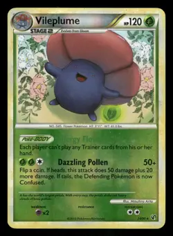 Pokemon Vileplume Rare Undaunted 24/90 MP Reverse Holofoil - Image 1