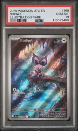 2025 Pokemon Journey Together Noibat llustration Rare#169 PSA 10 Gem Mint - Image 1