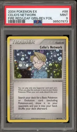 Pokemon Celio's Network EX Fire Red & Leaf Green Reverse Holo #88 PSA 9 Mint - Image 1