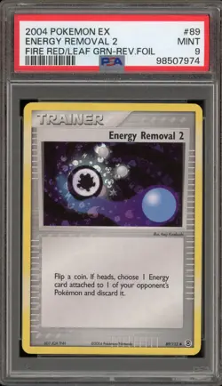 Pokemon Energy Removal 2 EX Fire Red & Leaf Green Reverse Holo #89 PSA 9 Mint - Image 1