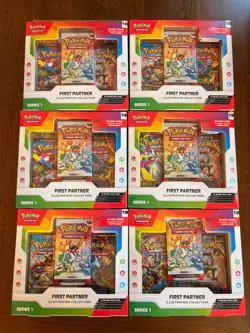 SEALED - Pokemon First Partner Illustration Collection Series 1 Box - LOT OF 6 - Image 1