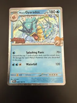 Pokemon TCG | Misty’s Gyarados 049/182 Stamped Pre-Release | Destined Rivals - Image 1