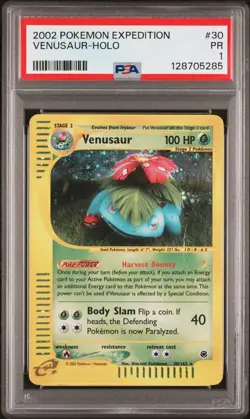 2002 POKEMON EXPEDITION #30 VENUSAUR-HOLO PSA 1 - Image 1