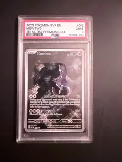 2023 POKEMON SVP EN-SV BLACK STAR PROMO 151 ULTRA-PREM COLL #052 MEWTWO PSA 9 - Image 1