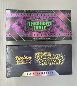 Pokemon TCG ETB Lot Of 2, Surging Sparks And Shrouded Fable. - Image 3