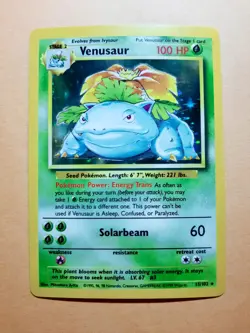 Pokemon Venusaur 15/102 Base Set Holo Unlimited LP - Image 3