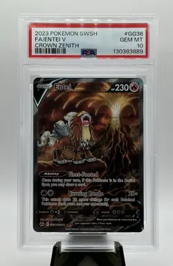 2023 Pokemon SWSH FA/Entei V Crown Zenith Galarian Gallery #GG36 PSA 10 GEM MINT - Image 1