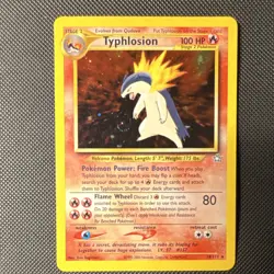 Pokemon TCG Typhlosion 18/111 Neo Genesis Holo Rare Unlimited 100 HP 2000 - Image 1