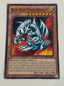 Yugioh - Blue-Eyes Toon Dragon x 3 - 1st Edition NM - Plus Free Holographic Card - Image 3