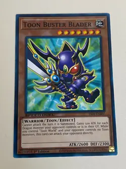 Yugioh - Toon Buster Blader x 3 - 1st Edition NM - Plus Free Holographic Card - Image 3