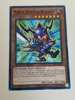 Yugioh - Toon Buster Blader x 3 - 1st Edition NM - Plus Free Holographic Card - Image 4