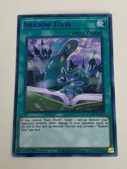 Yugioh - Shadow Toon x 3 - 1st Edition Ultra Rare Purple NM - Free Holo Card - Image 2