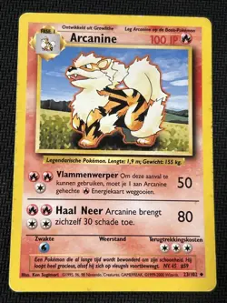 Dutch Arcanine Base Set 23/102 Pokemon WOTZ Card Unlimited - Image 1