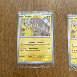 3x Pokemon TCG Pikachu At The Museum - Jumbo Promo Card Exclusive - NEW / Sealed - Image 2